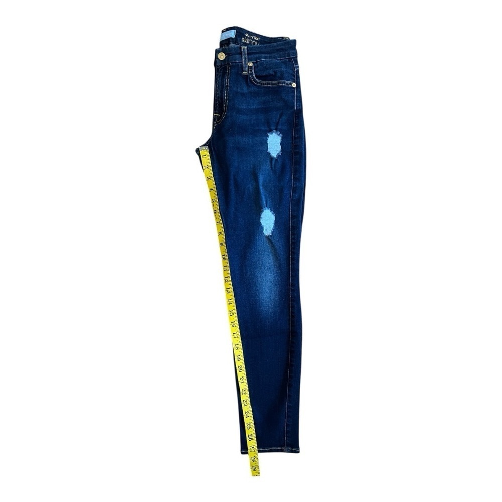 7 For All Mankind Distressed b(air) the ankle skinny jeans size 27 Women - Picture 10 of 14